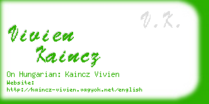 vivien kaincz business card